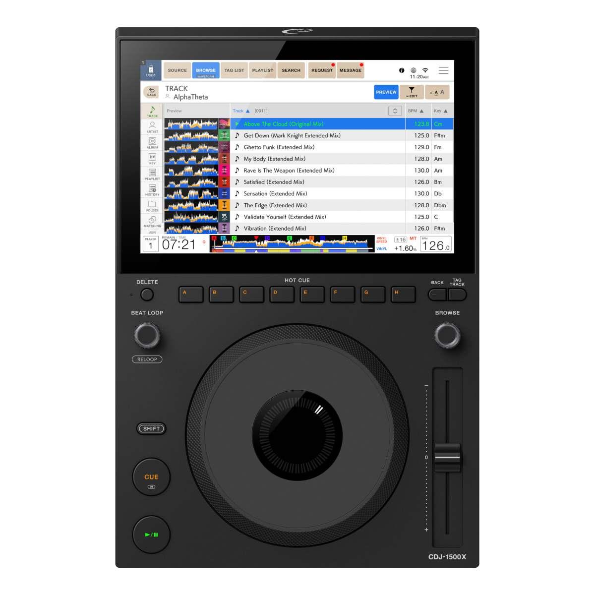 ALPHATHETA CDJ-1500X Multiplayer Professionale CON CONNESSIONE WI-FI E SISTEMA INTERATTIVO COBEAT