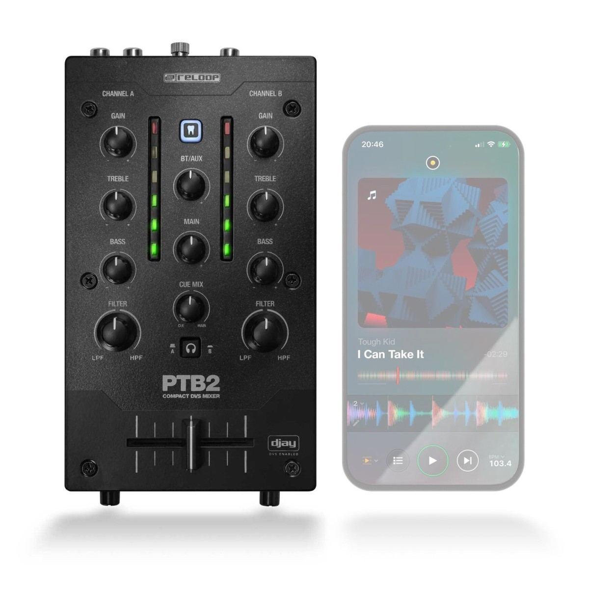 Reloop PTB-2 Mixer DJ Professionale a 2 Canali