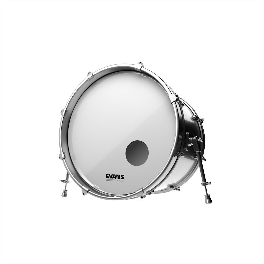 EVANS BD24RSW EQ3 RESONANT SMOOTH WHITE PELLE 24"