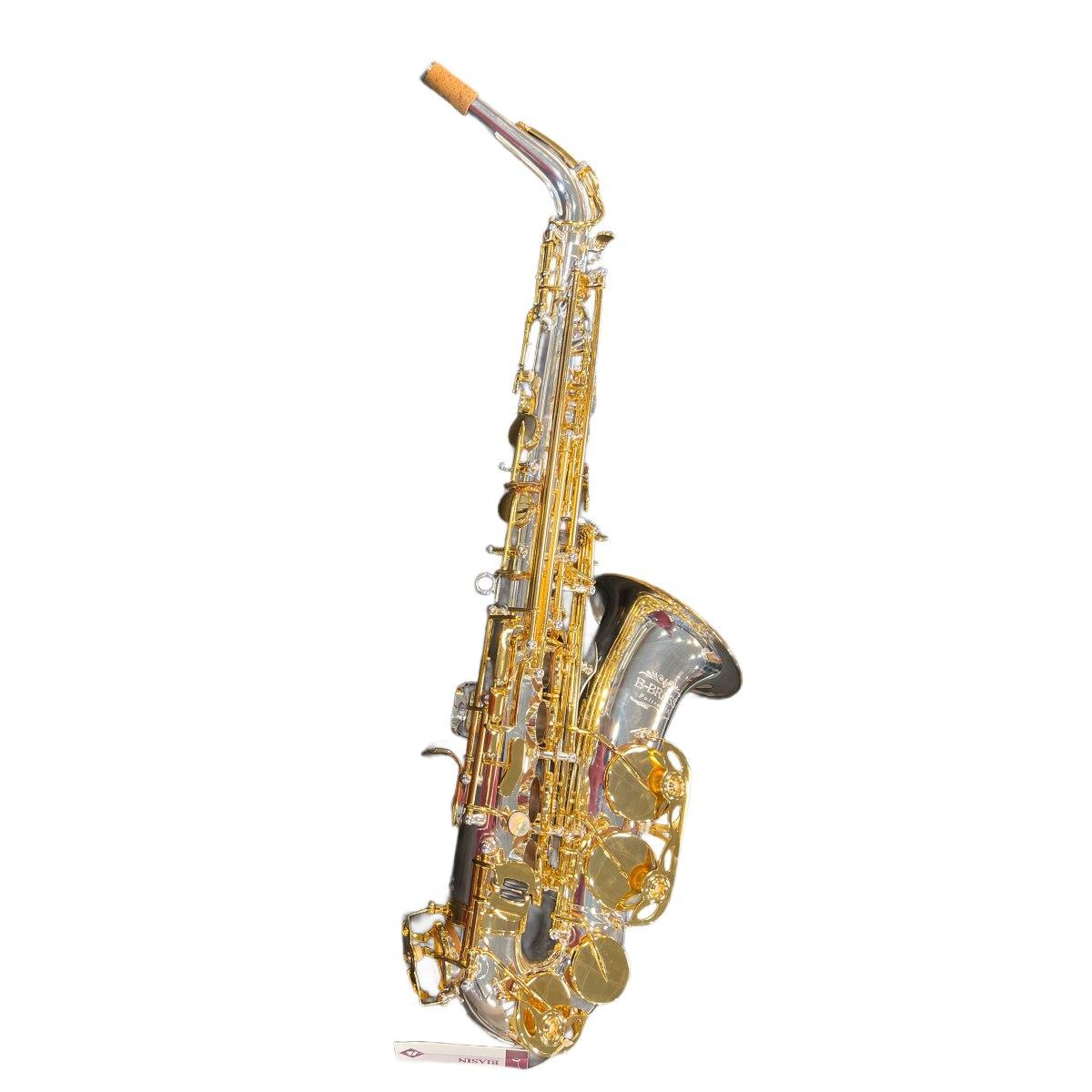 BBRASS POLTROSAX SAX ALTO silver plated + chiavi gold plated
