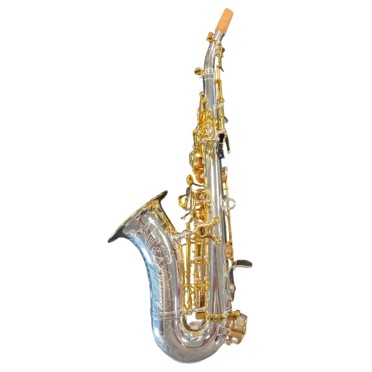 Bbrass sax soprano curvo poltrosax - silver plated