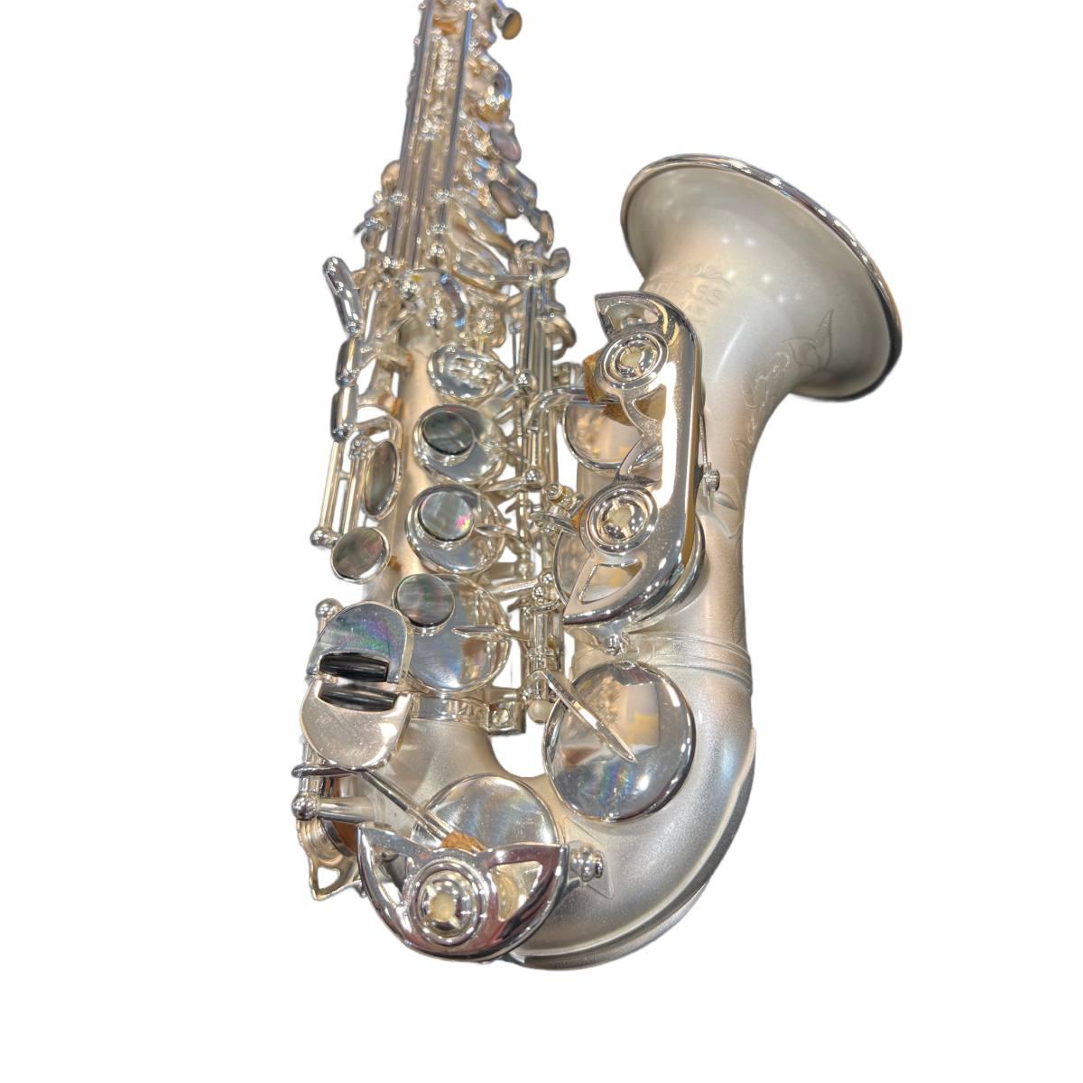 BBRASS POLTROSAX SAX SOPRANO CURVO silver brush + chiavi silver plated