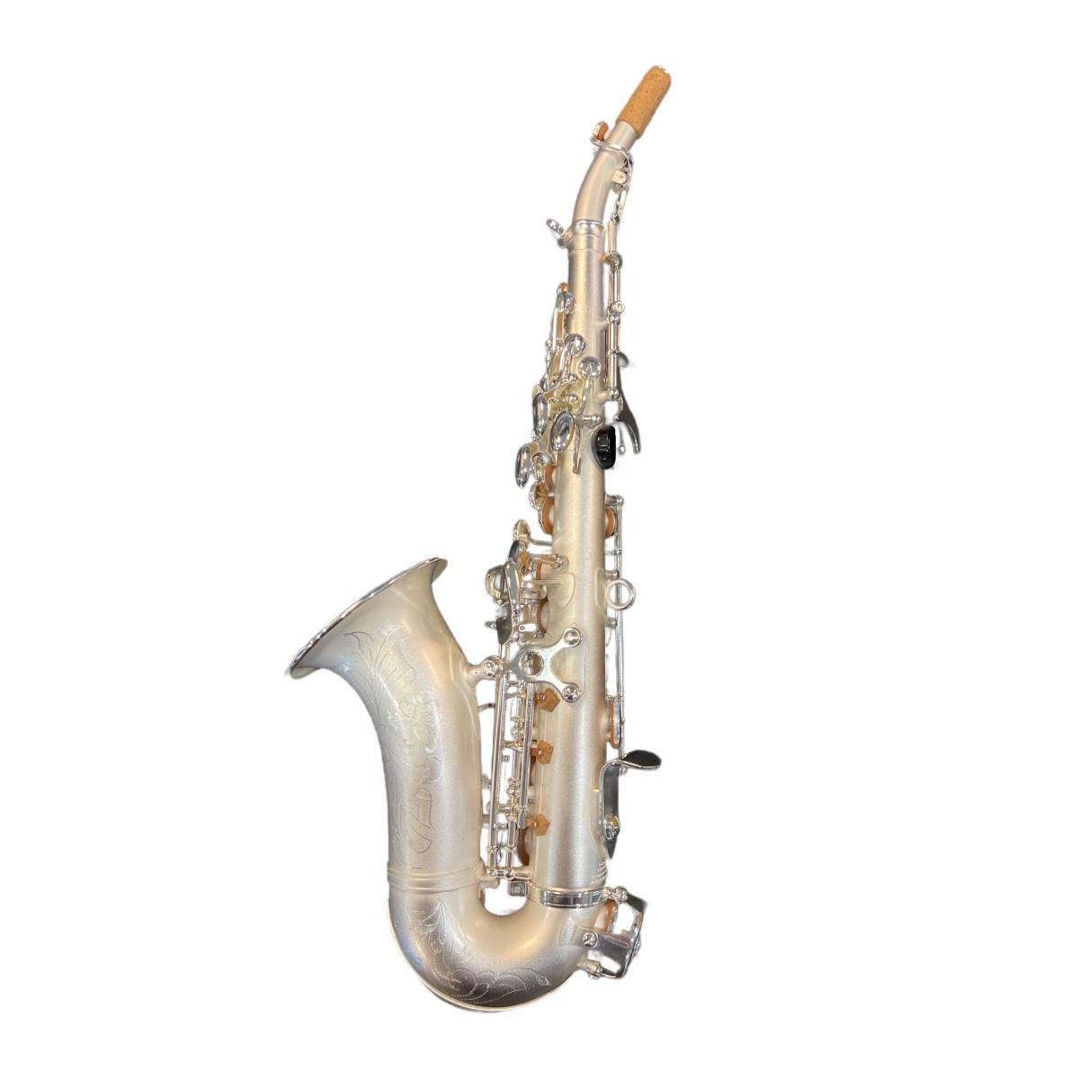 BBRASS POLTROSAX SAX SOPRANO CURVO silver brush + chiavi silver plated