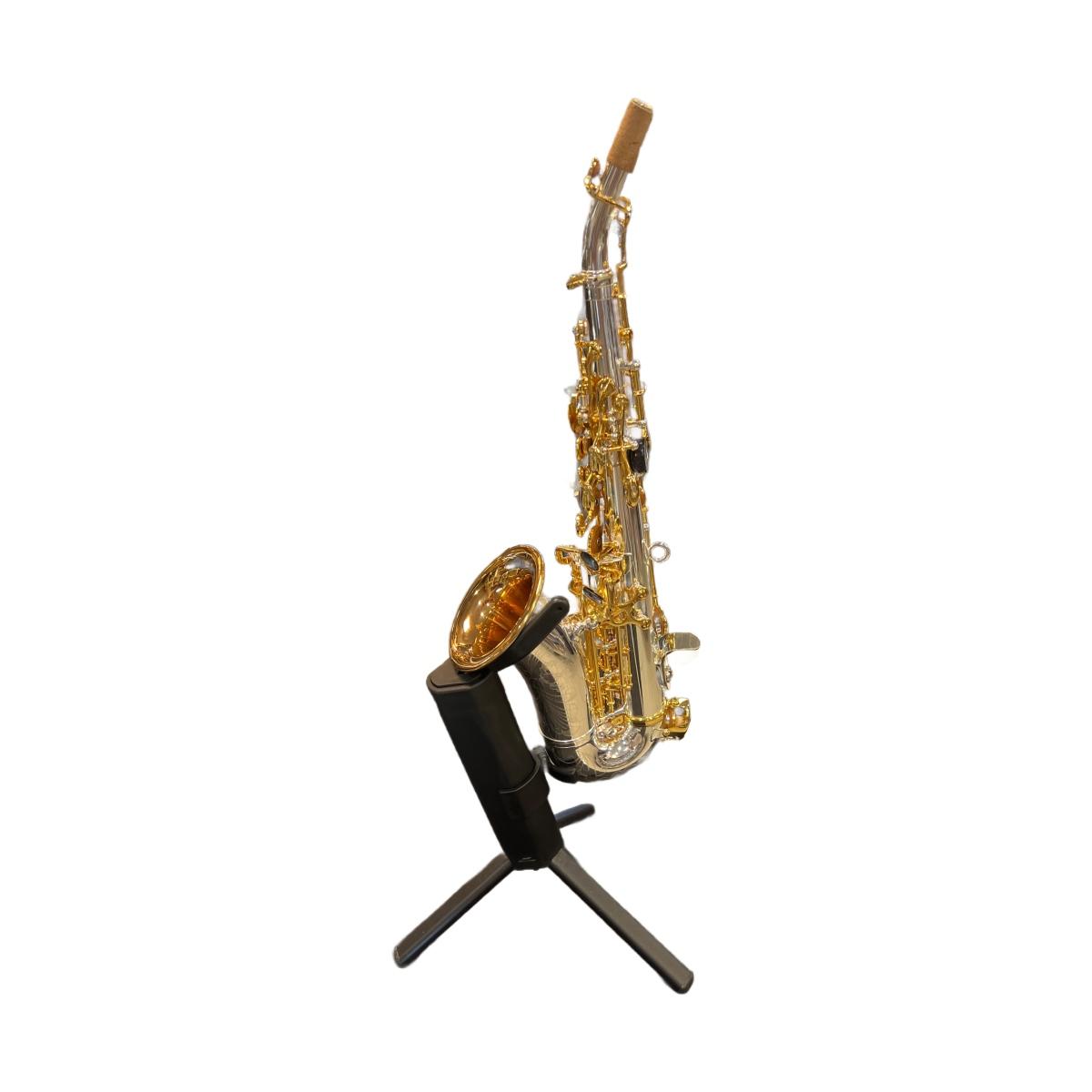 Bbrass sax soprano curvo poltrosax - silver plated