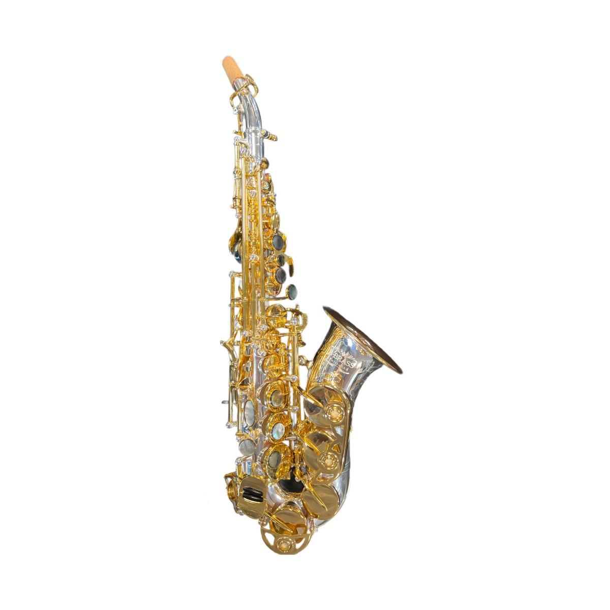 Bbrass sax soprano curvo poltrosax - silver plated