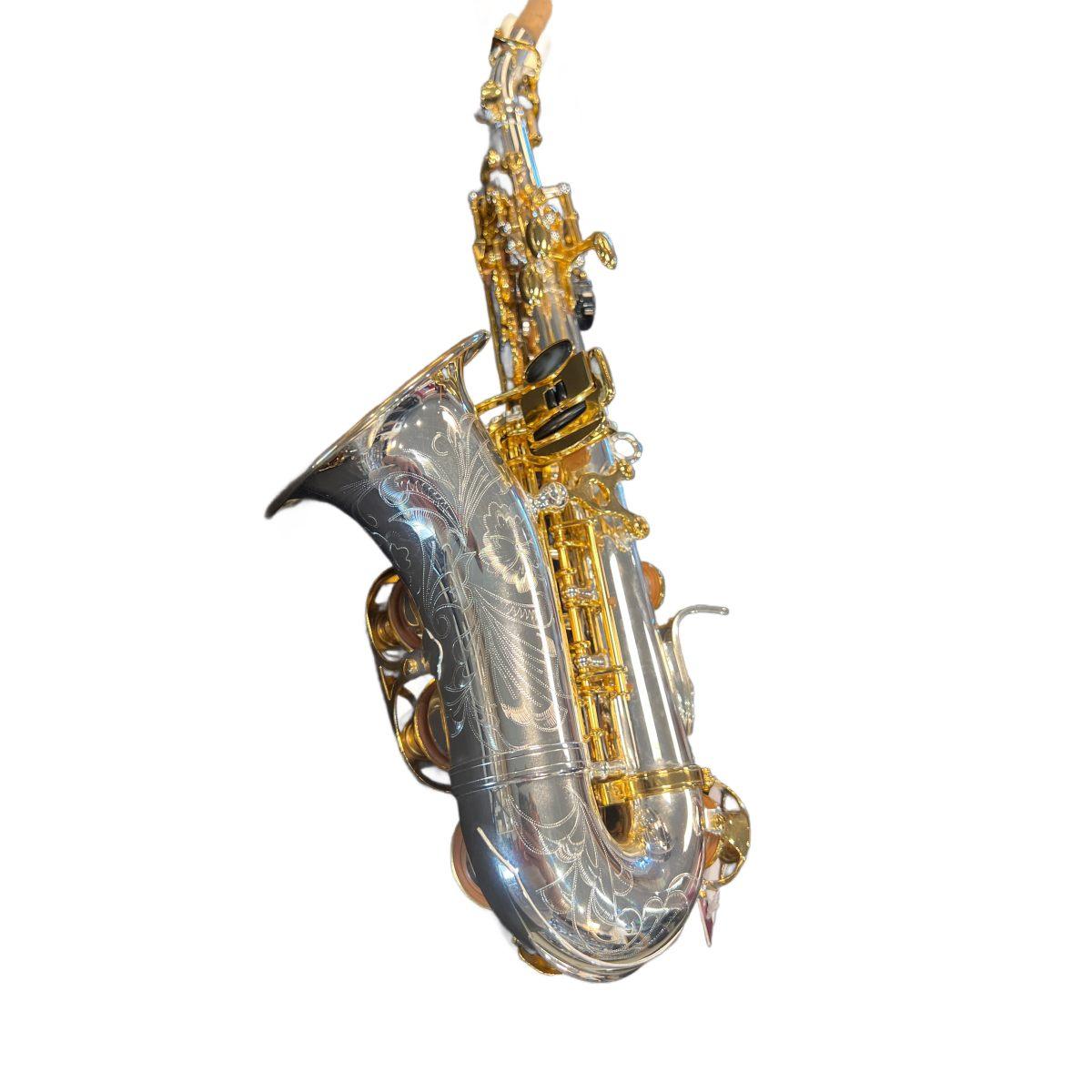 Bbrass sax soprano curvo poltrosax - silver plated