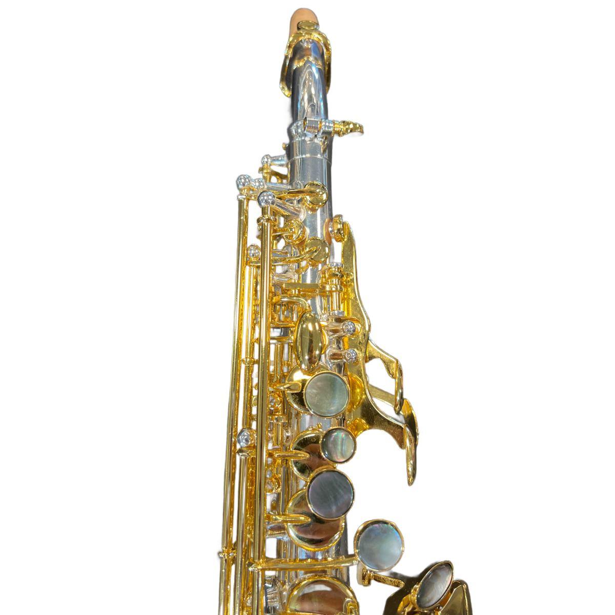 BBRASS POLTROSAX SAX SOPRANO CURVO - silver plated + chiavi gold plated