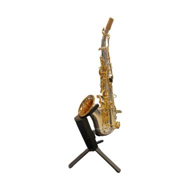 BBRASS POLTROSAX SAX SOPRANO CURVO - silver plated + chiavi gold plated