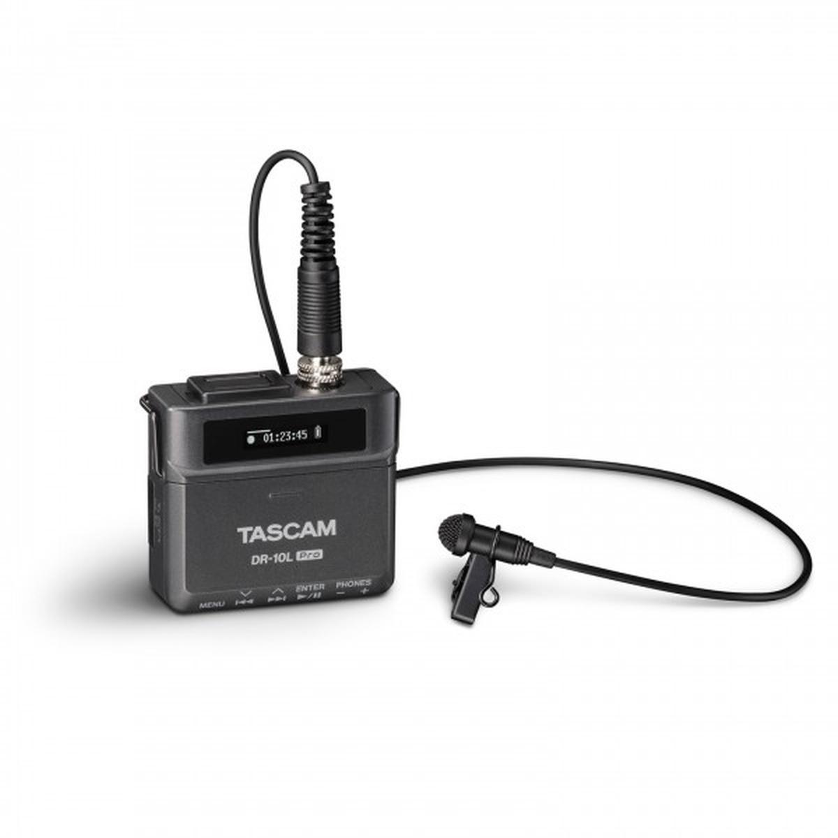 Tascam dr-10l registratore audio digitale con microfono lavalier - ex demo