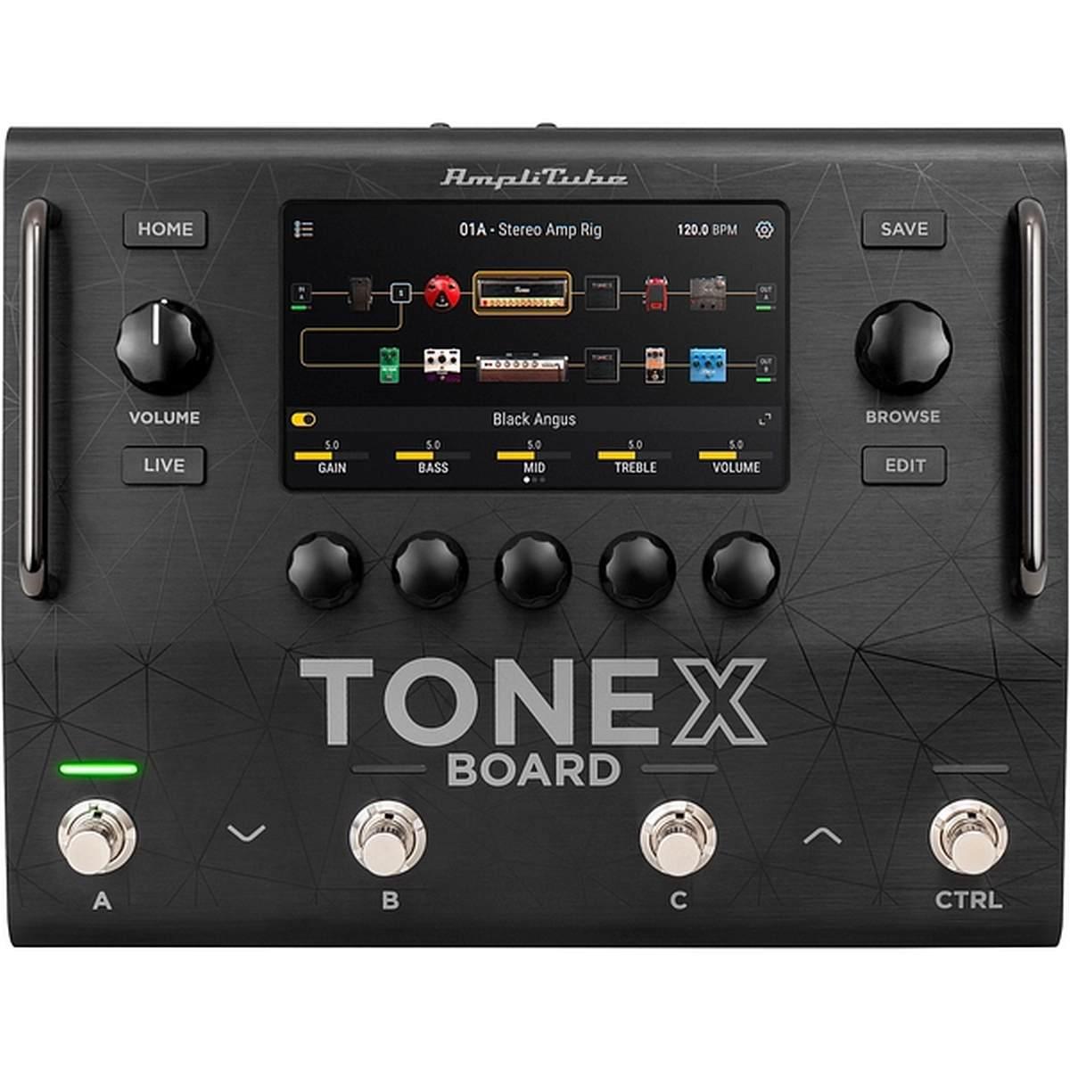 IK Multimedia TONEX Board Amp Modeler and Guitar/Bass Multi-Effects Processor - Black
