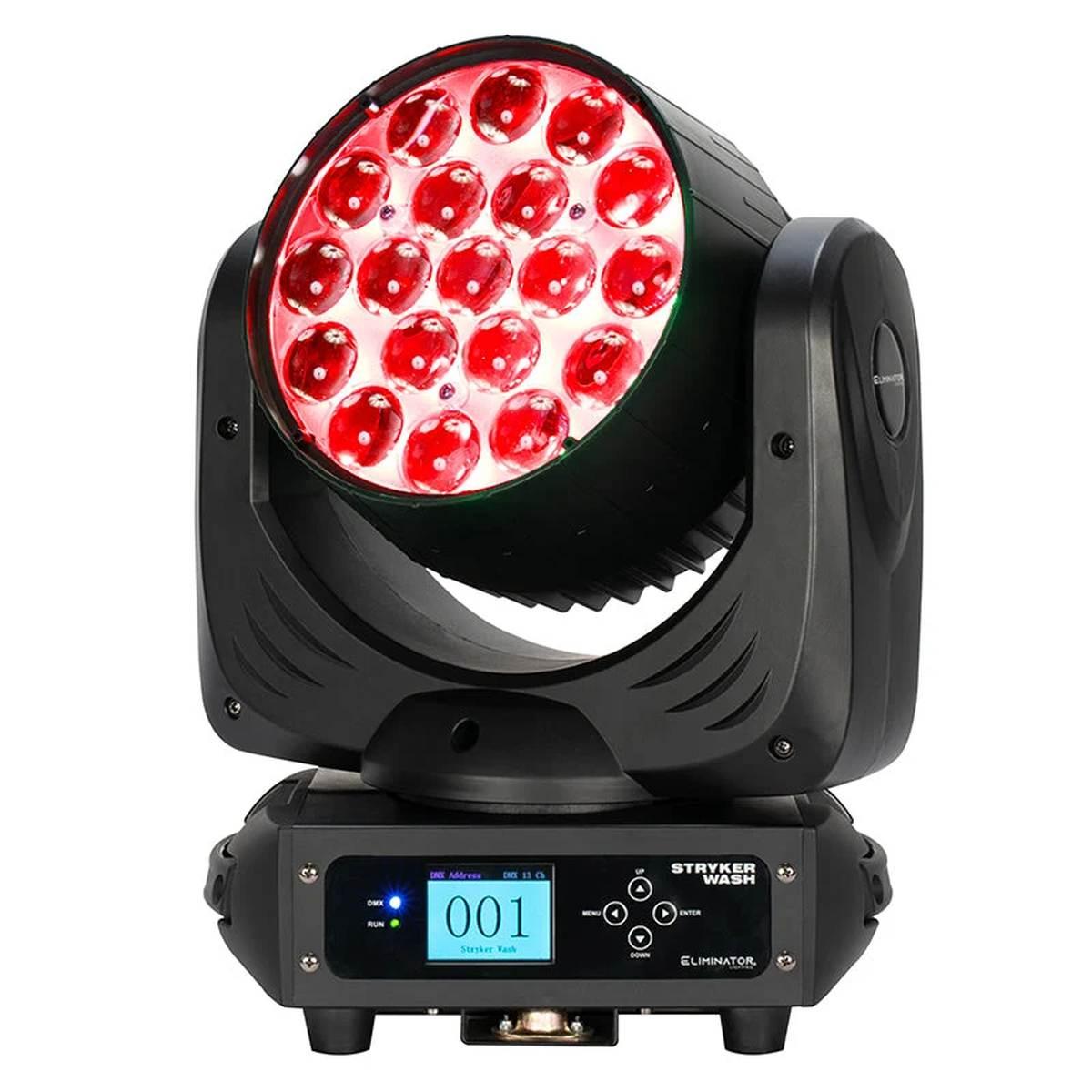 Eliminator Stryker Wash Testa Mobile Wash LED Professionale