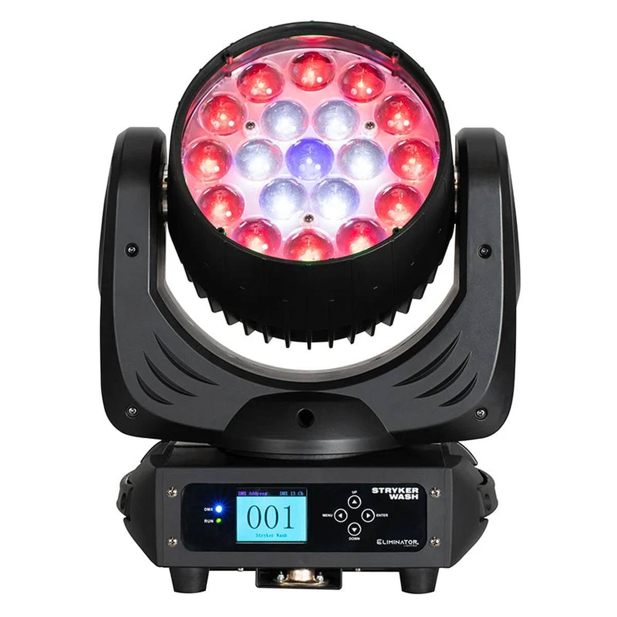 Eliminator Stryker Wash Testa Mobile Wash LED Professionale