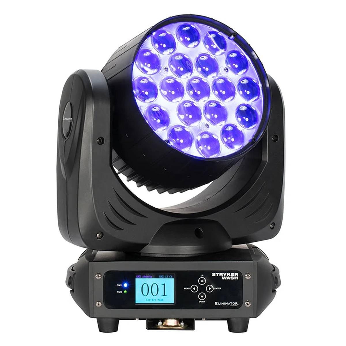 Eliminator Stryker Wash Testa Mobile Wash LED Professionale