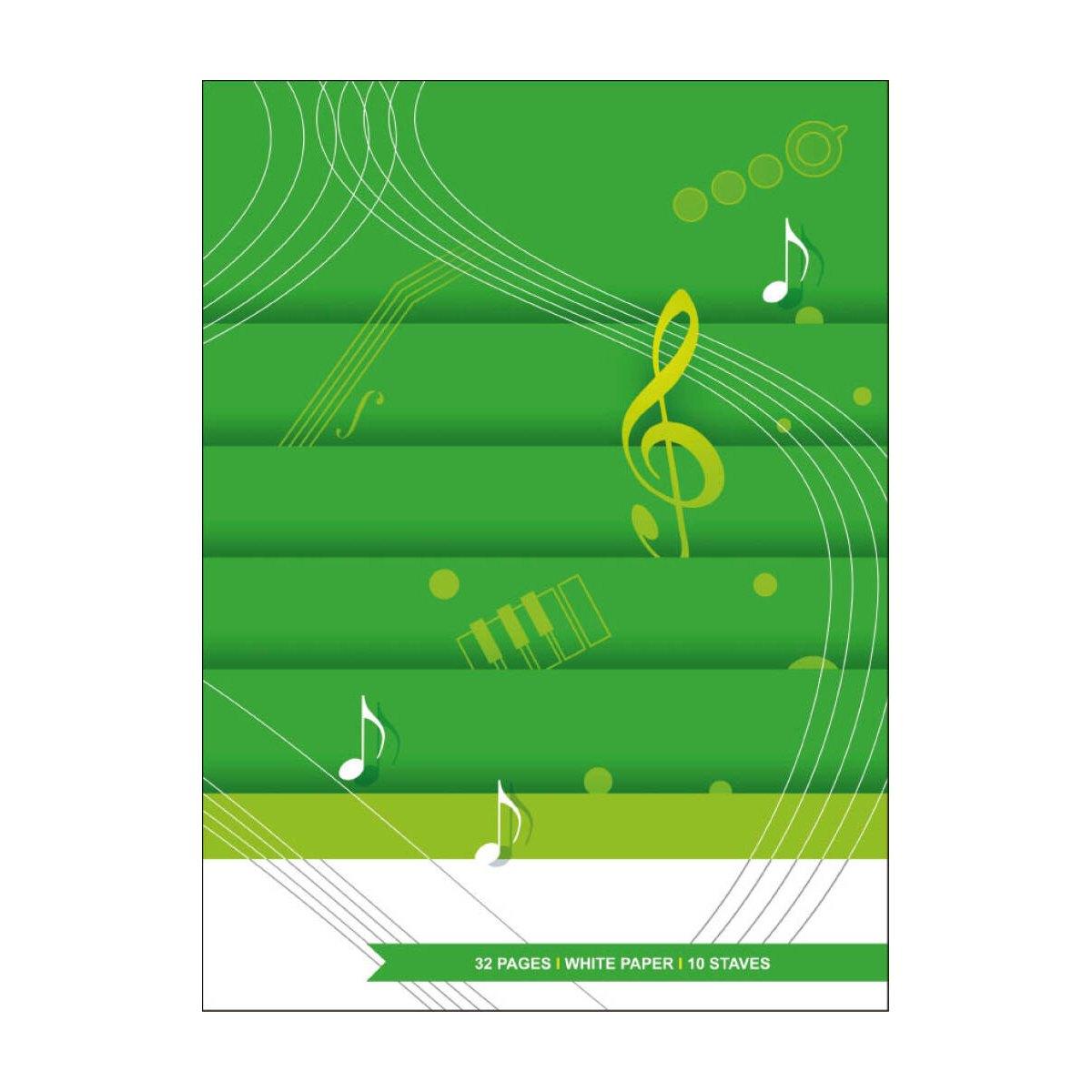 Hal leonard quaderno pentagrammato 10 righi 32 pagine bianche