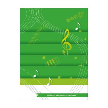 Hal leonard quaderno pentagrammato 10 righi 32 pagine bianche