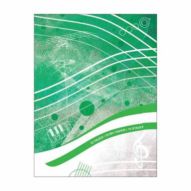 Hal leonard quaderno pentagrammato 10 righi 32 pagine avorio
