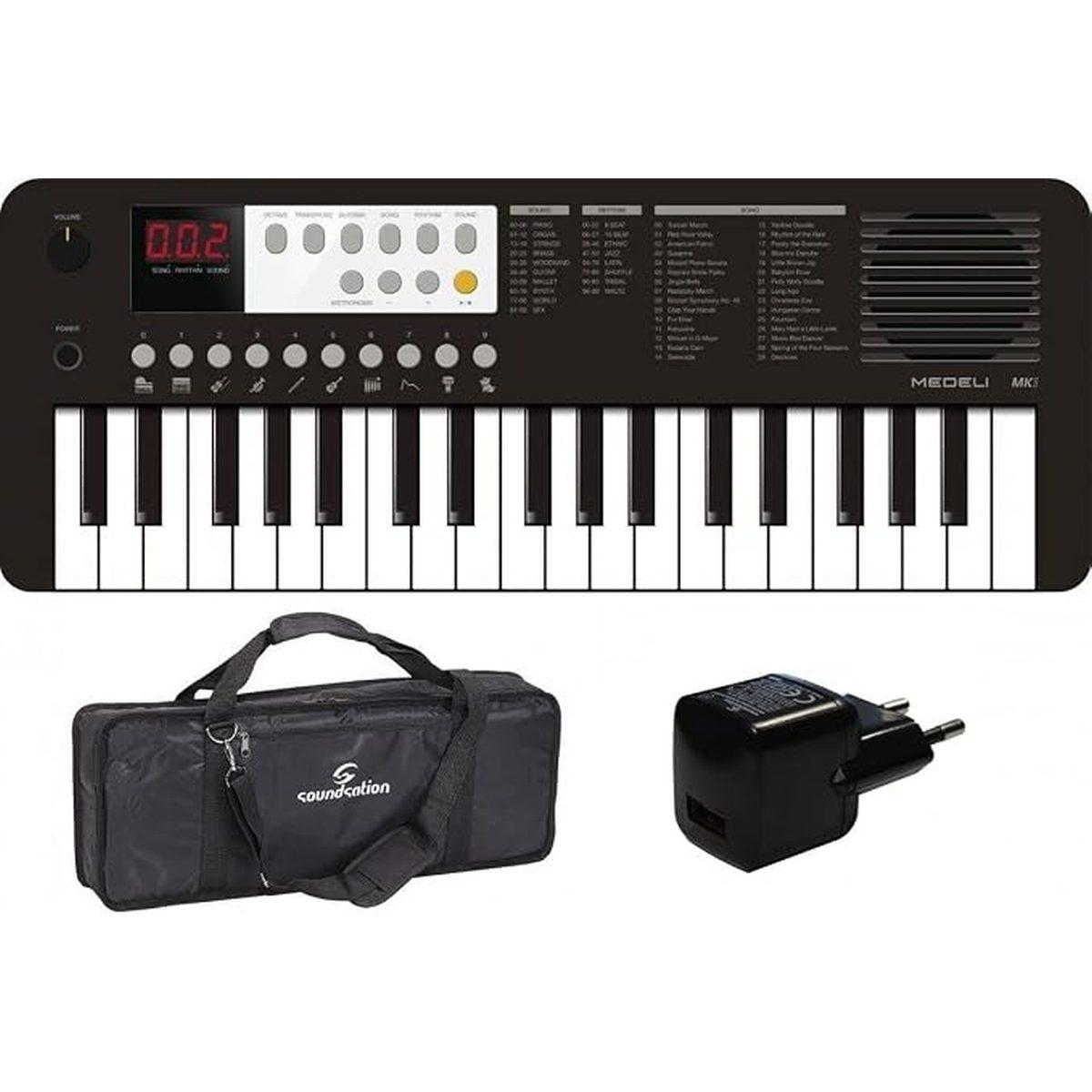 Medeli MK1 Bundle Tastiera 37 Tasti Mini con Borsa e Alimentatore