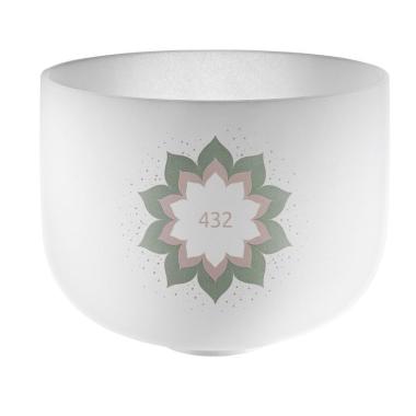 SONIC ENERGY CSB432LF CAMPANA IN CRISTALLO da 23 cm, 432 Hz, nota La4, fiore di loto