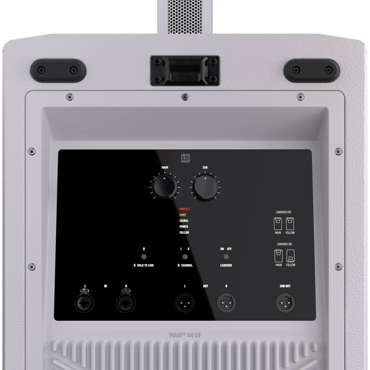 LD SYSTEMS MAUI 44 G3 White  Sistema PA a Colonna Attivo a 4 Vie da 3600 W