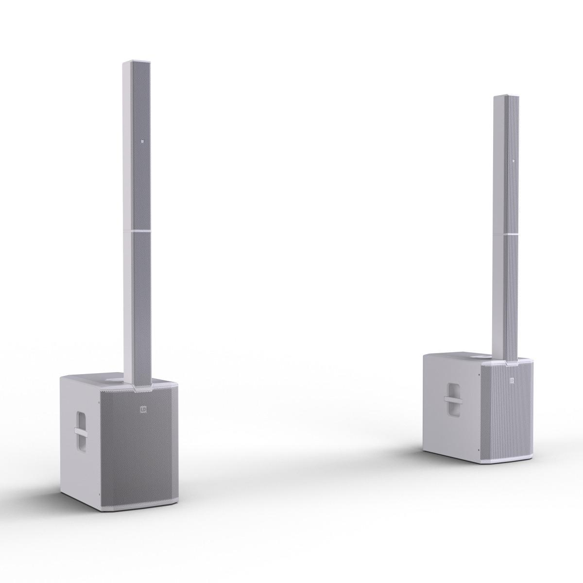LD SYSTEMS MAUI 44 G3 MIX White  Sistema PA a Colonna Attivo a 4 Vie da 3600 W con Mixer Digitale a 8 Canali