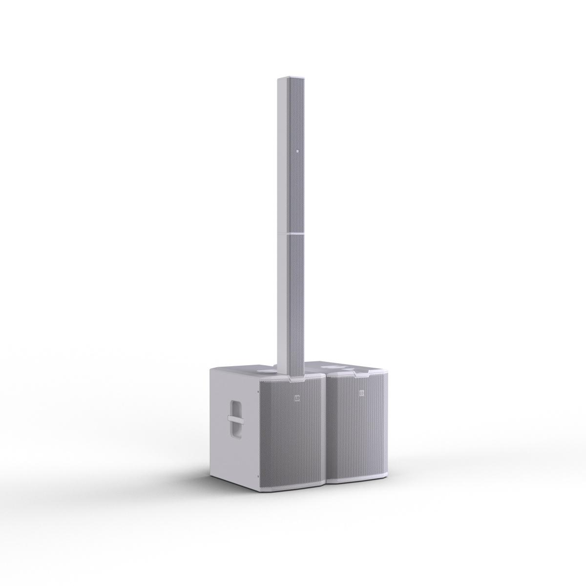 LD SYSTEMS MAUI 44 G3 MIX White  Sistema PA a Colonna Attivo a 4 Vie da 3600 W con Mixer Digitale a 8 Canali