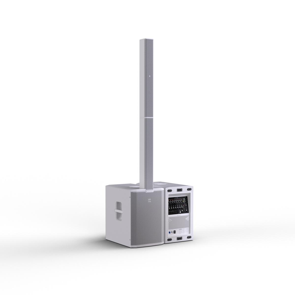 LD SYSTEMS MAUI 44 G3 MIX White  Sistema PA a Colonna Attivo a 4 Vie da 3600 W con Mixer Digitale a 8 Canali