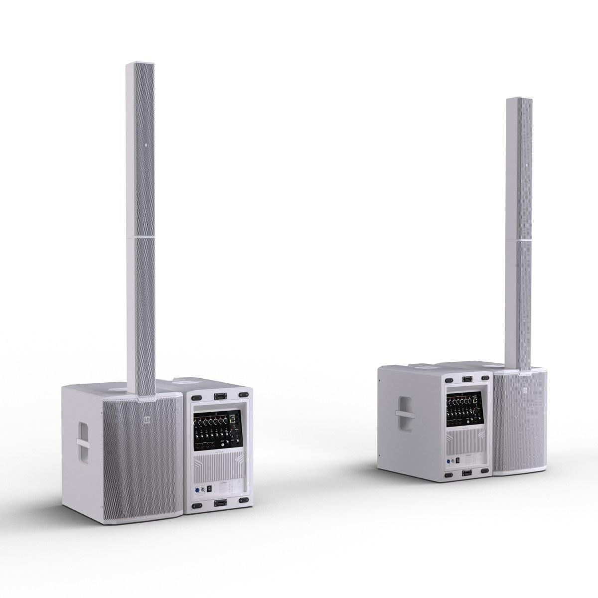 LD SYSTEMS MAUI 44 G3 MIX White  Sistema PA a Colonna Attivo a 4 Vie da 3600 W con Mixer Digitale a 8 Canali