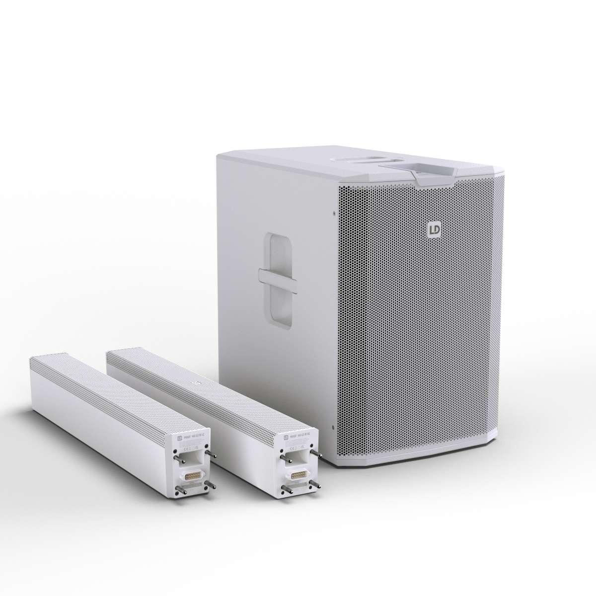 LD SYSTEMS MAUI 44 G3 MIX White  Sistema PA a Colonna Attivo a 4 Vie da 3600 W con Mixer Digitale a 8 Canali