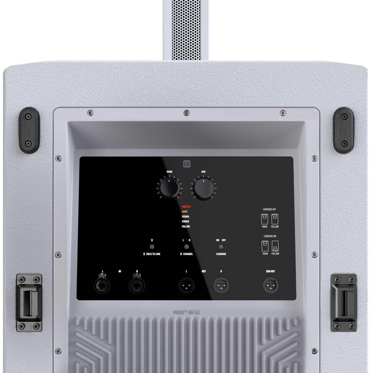 LD SYSTEMS MAUI 66 G3 White  Sistema PA a Colonna Attivo a 4 Vie da 3800 W  Bianco