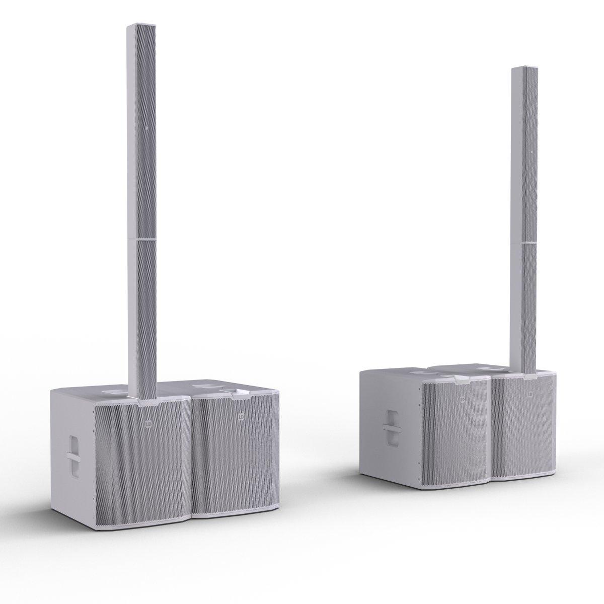 LD SYSTEMS MAUI 66 G3 White  Sistema PA a Colonna Attivo a 4 Vie da 3800 W  Bianco