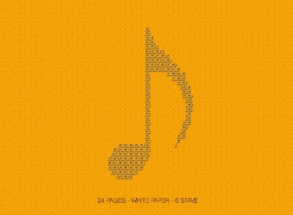 Il mio quaderno di musica e apprendimento 24 pagine, 6 pentagrammi