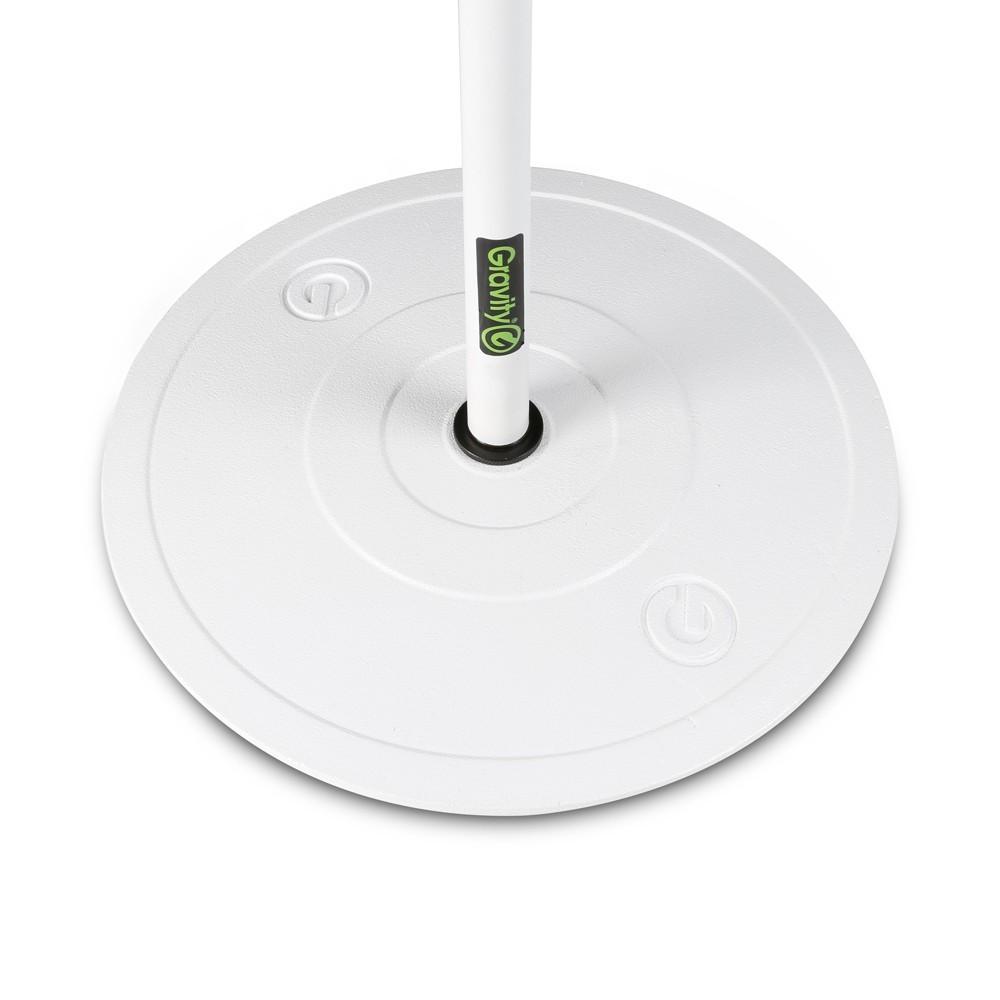 GRAVITY MS 23 W - Asta microfonica dritta con base tonda bianco