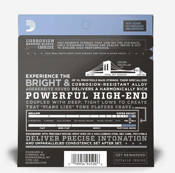 D'addario eps165 set corde basso elettrico