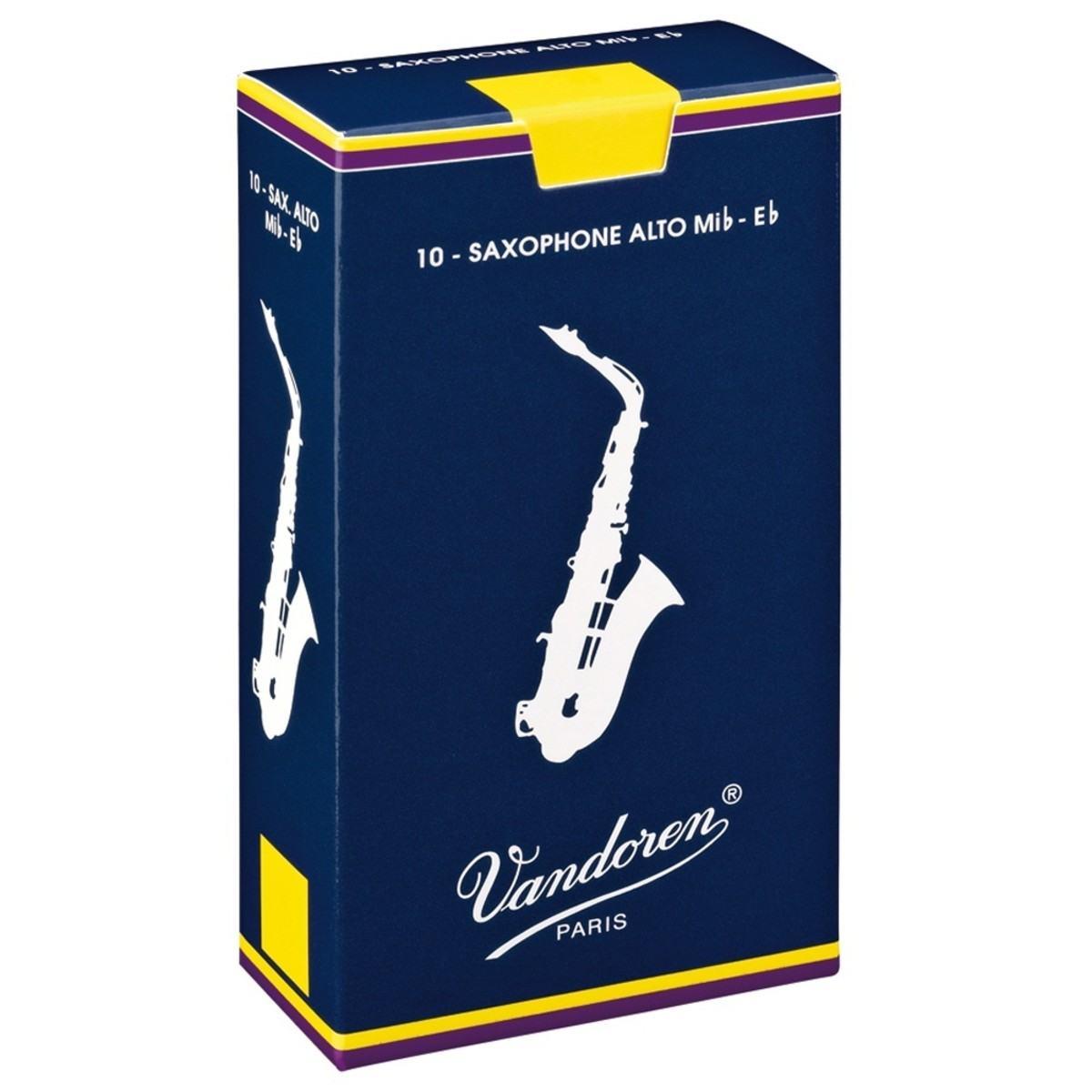 Vandoren traditional blu 10 ance per sax contralto n 3 1/2